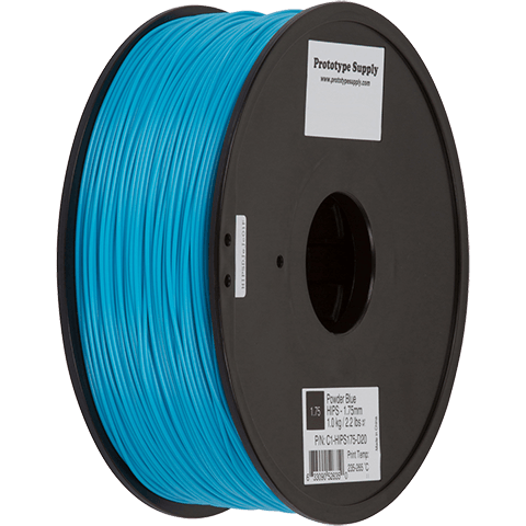 Prototype Supply 1.75mm HIPS Powder Blue 3D Printing Filament, 1kg (2.2 pounds)